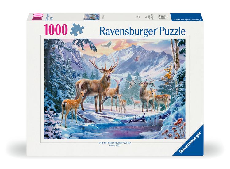 Produktbild: Erwachsenenpuzzle 1000 Teile - Rehe und Hirsche im Winter