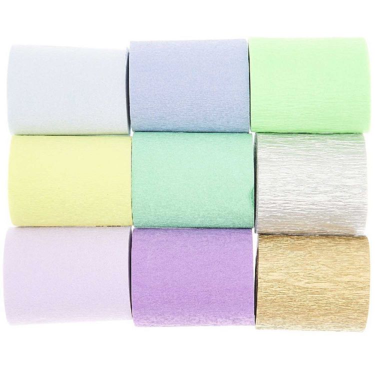 Produktbild: Kreppb&auml;nder, Ozean Mix, MIX, 9 Stk, 5,5 cm x 10 m