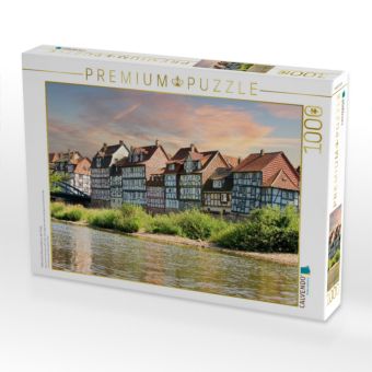 Produktbild: CALVENDO Puzzle Historische H&auml;userzeile an der Fulda | 1000 Teile Lege-Gr&ouml;&szlig;e 64x48cm Foto-Puzzle f&uuml;r gl&uuml;ckliche Stunden