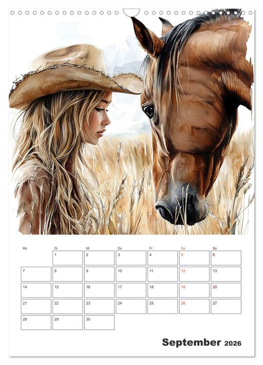 Produktbild: Herzenspferde (Wandkalender 2026 DIN A3 hoch), CALVENDO Monatskalender