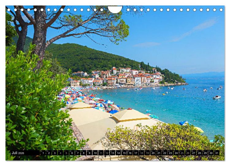 Produktbild: Moscenicka Draga 2026 - Urlaubsparadies an der Kvarner Bucht (Wandkalender 2026 DIN A4 quer), CALVENDO Monatskalender