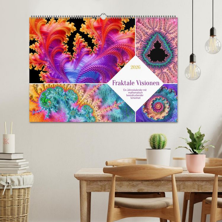 Produktbild: Fraktale Visionen (Wandkalender 2026 DIN A2 quer), CALVENDO Monatskalender