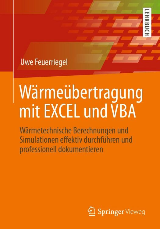 Produktbild: W&auml;rme&uuml;bertragung mit EXCEL und VBA