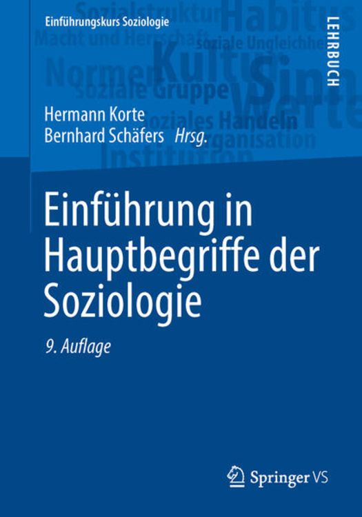 Produktbild: Einf&uuml;hrung in Hauptbegriffe der Soziologie