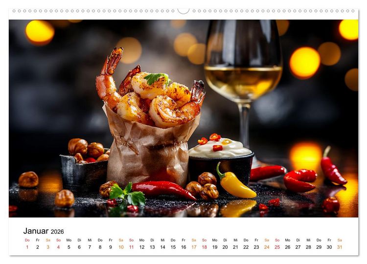 Produktbild: Fastfood - schnell, s&uuml;ndig, lecker (Wandkalender 2026 DIN A2 quer), CALVENDO Monatskalender