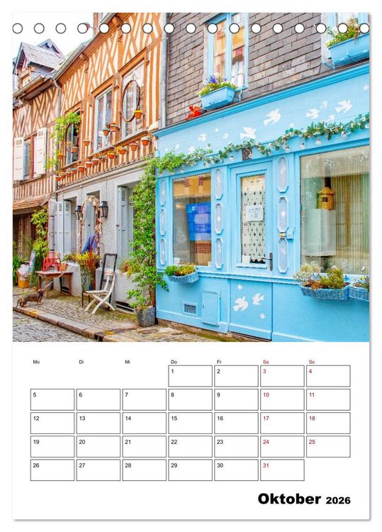Produktbild: Normandie - Reiseplaner (Tischkalender 2026 DIN A5 hoch), CALVENDO Monatskalender