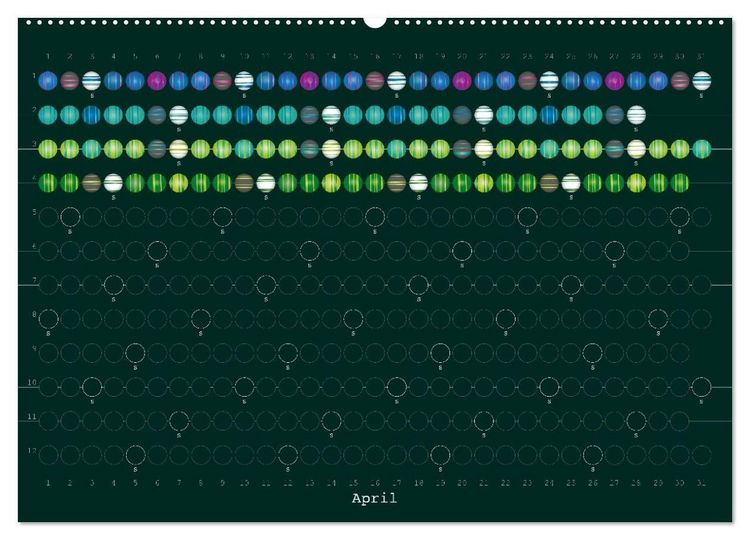 Produktbild: Perlenkalender (Wandkalender 2027 DIN A2 quer), CALVENDO Monatskalender