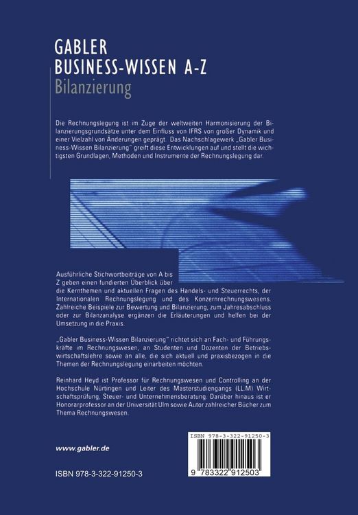Produktbild: Gabler Business-Wissen A-Z Bilanzierung