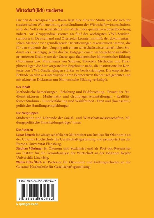 Produktbild: Wirtschaft(lich) studieren