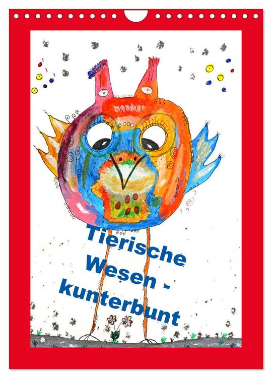 Produktbild: Tierische Wesen - kunterbunt (Wandkalender 2026 DIN A4 hoch), CALVENDO Monatskalender