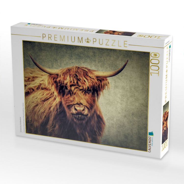 Produktbild: CALVENDO Puzzle Schottisches Hochlandrind | 1000 Teile Lege-Gr&ouml;&szlig;e 64x48cm Foto-Puzzle f&uuml;r gl&uuml;ckliche Stunden