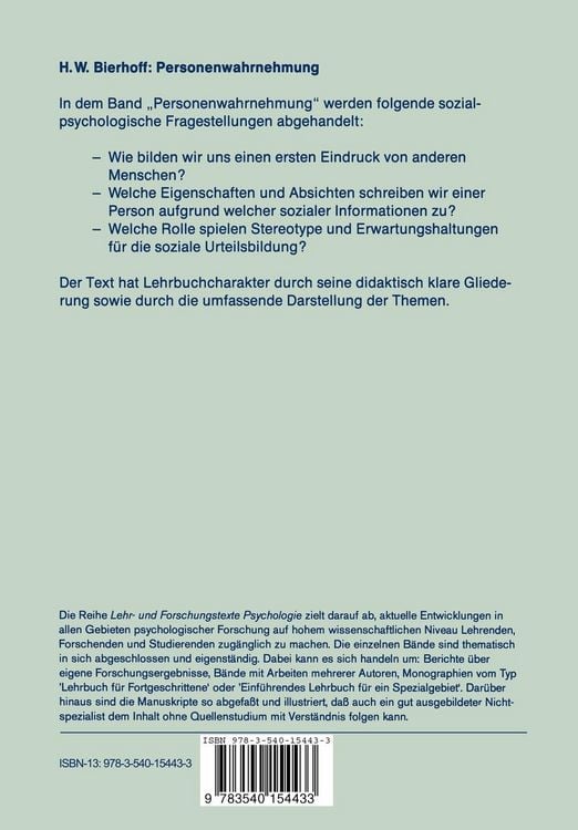 Produktbild: Personenwahrnehmung