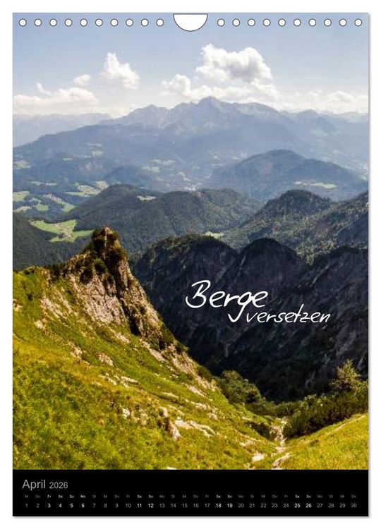 Produktbild: Motivationskalender 2026 (Wandkalender 2026 DIN A4 hoch), CALVENDO Monatskalender