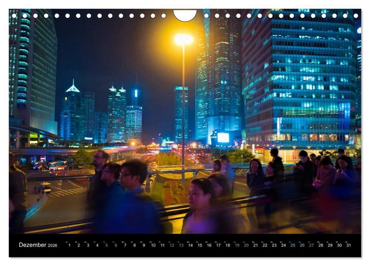 Produktbild: SHANGHAI - ohne Filter (Wandkalender 2026 DIN A4 quer), CALVENDO Monatskalender