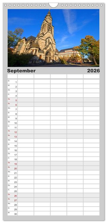 Produktbild: Familienplaner 2026 - Reise durch Leipzig mit 5 Spalten (Wandkalender, 21 x 45 cm) CALVENDO