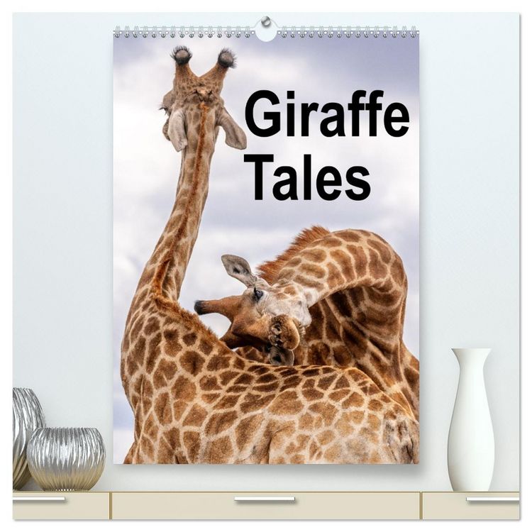 Produktbild: Giraffe Tales (High Quality Premium Wall Calendar 2026 DIN A2 portrait),CALVENDO 12 Month Wall Calendar