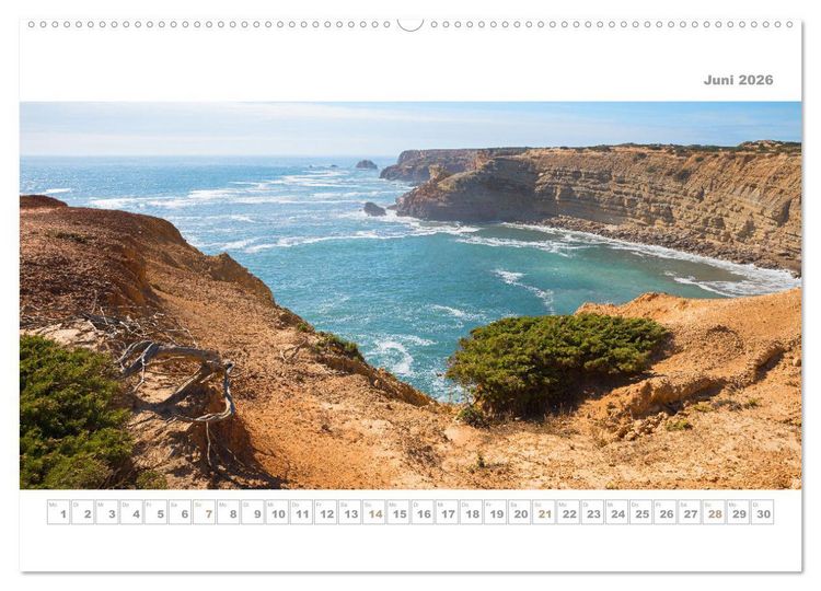 Produktbild: Portugal - Traumk&uuml;ste Costa Vicentina und Lagos (Wandkalender 2026 DIN A2 quer), CALVENDO Monatskalender