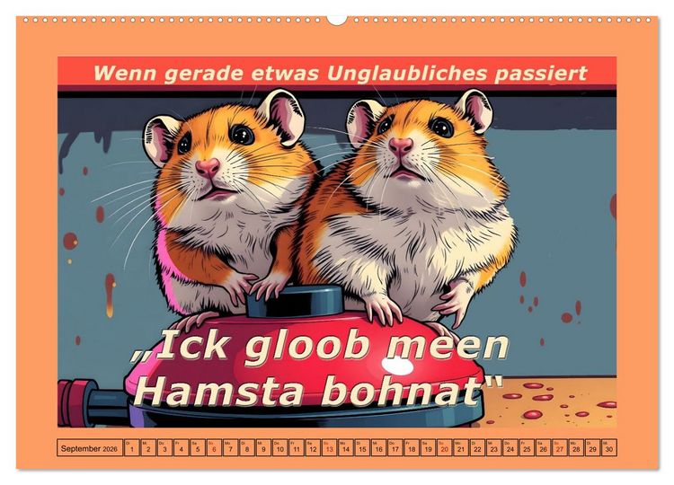 Produktbild: Liebenswerte Berliner Mundart (Wandkalender 2026 DIN A2 quer), CALVENDO Monatskalender