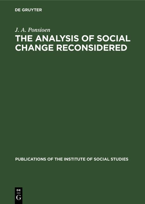 Produktbild: The analysis of social change reconsidered