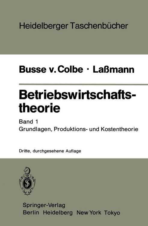 Produktbild: Betriebswirtschaftstheorie