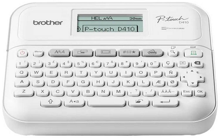 Produktbild: Brother PTD410VPRG1 Beschriftungsger&auml;t Geeignet f&uuml;r Schriftband: TZe 3.5 mm, 6 mm, 9 mm, 12 mm, 18 mm
