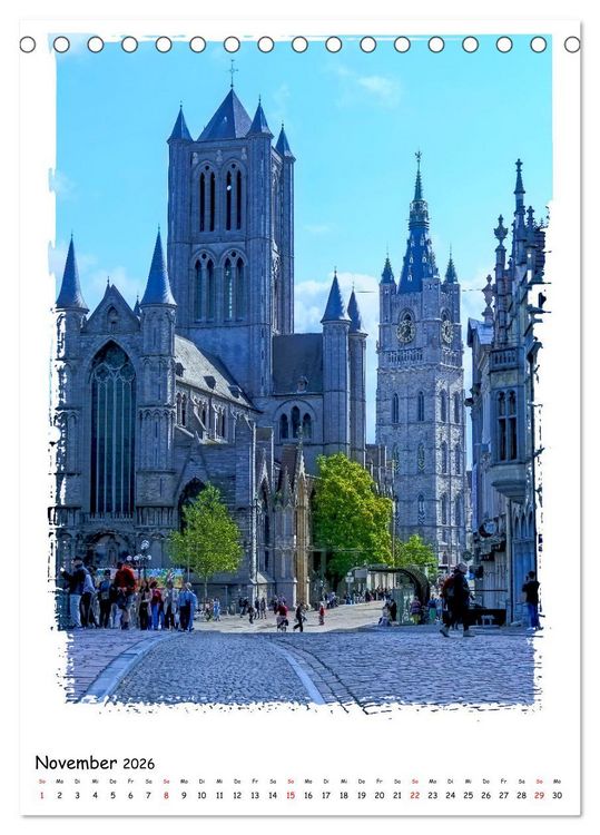 Produktbild: Gent Flanderns Perle (Tischkalender 2026 DIN A5 hoch), CALVENDO Monatskalender
