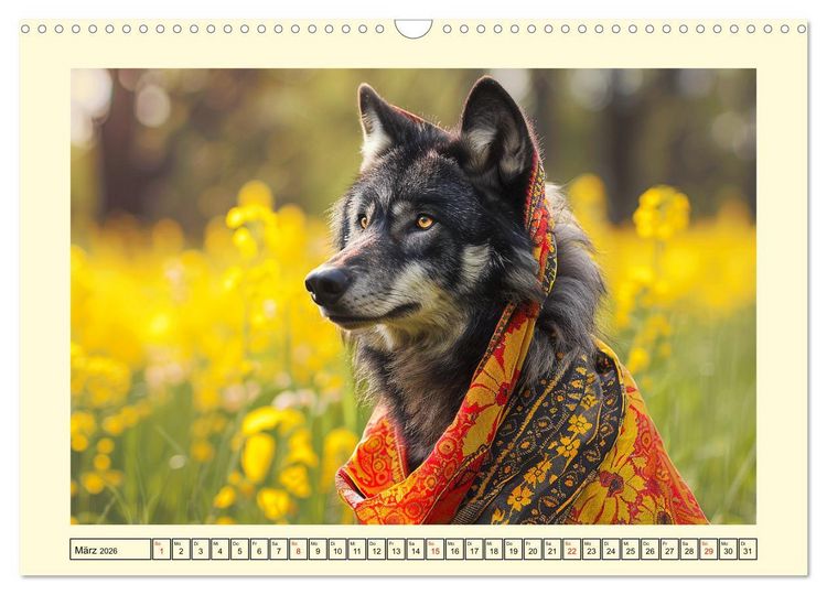 Produktbild: Wilder Style. Modische W&ouml;lfe in der Natur (Wandkalender 2026 DIN A3 quer), CALVENDO Monatskalender