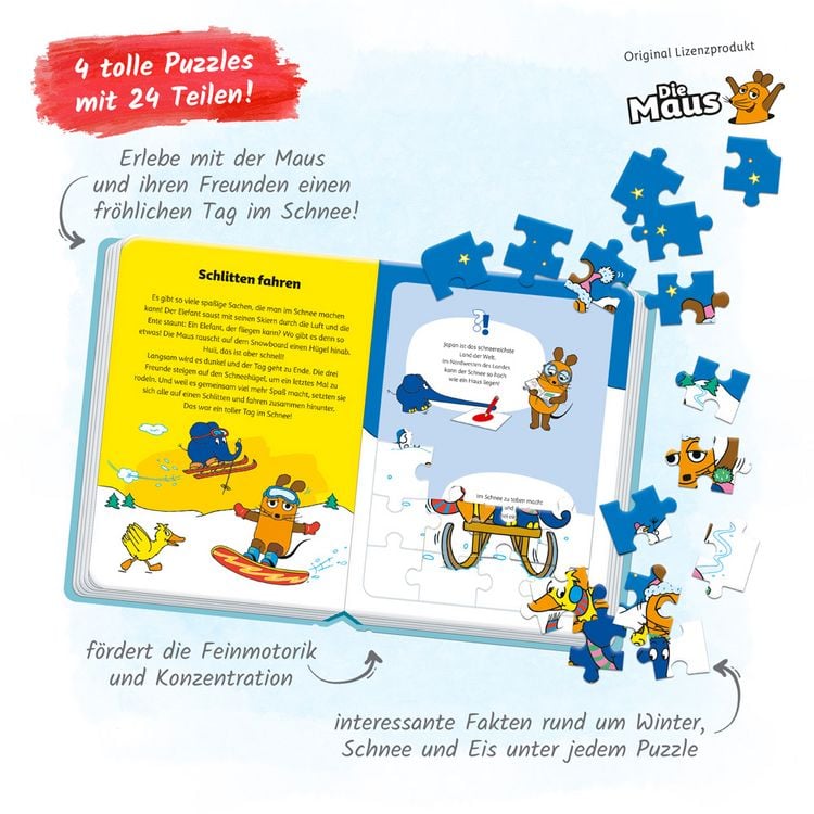 Produktbild: Tr&ouml;tsch Die Maus Winter-Puzzlebuch Puzzlebuch