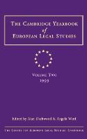 Produktbild: Cambridge Yearbook of European Legal Studies Volume 2, 1999