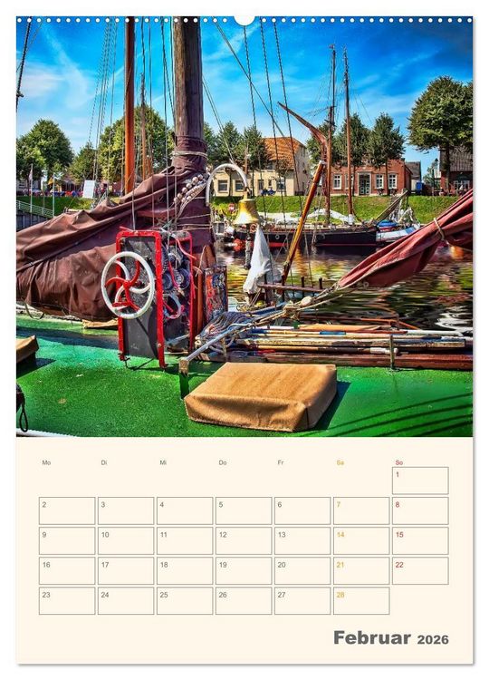 Produktbild: Ostfriesland - Carolinensiel, der Museumshafen (Wandkalender 2026 DIN A2 hoch), CALVENDO Monatskalender
