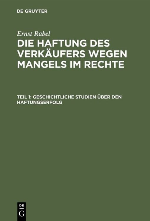 Produktbild: Geschichtliche Studien &uuml;ber den Haftungserfolg