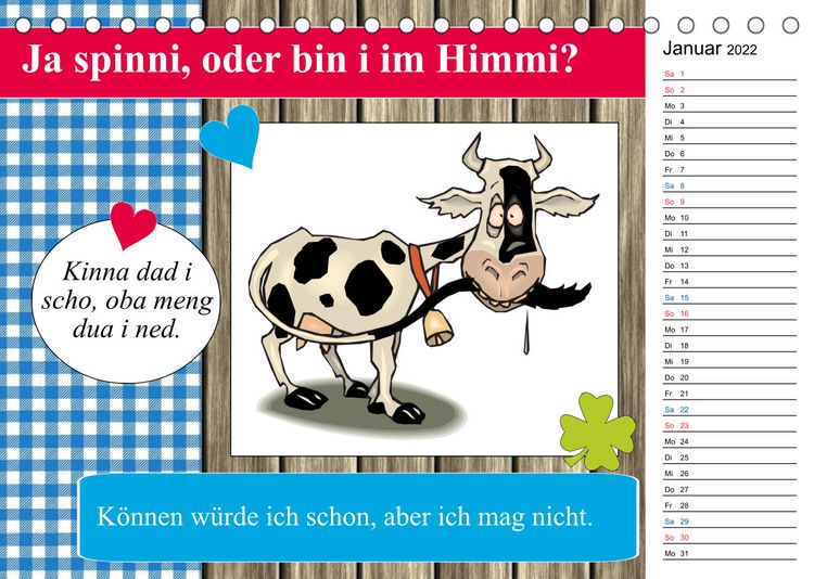 Produktbild: Des is f&uuml;a de Katz! Bairische Schpr&uuml;ch' und Redensart (Tischkalender 2022 DIN A5 quer)