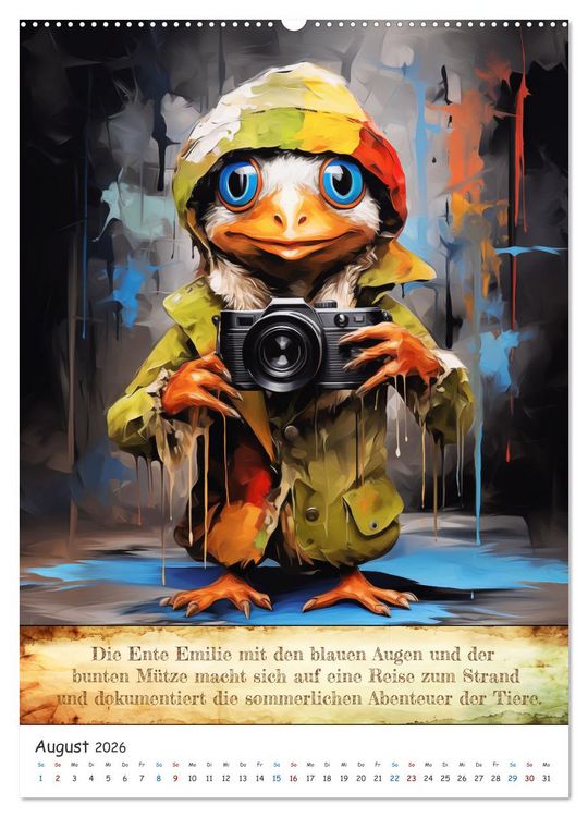 Produktbild: Tierische Paparazzi (hochwertiger Premium Wandkalender 2026 DIN A2 hoch), Kunstdruck in Hochglanz