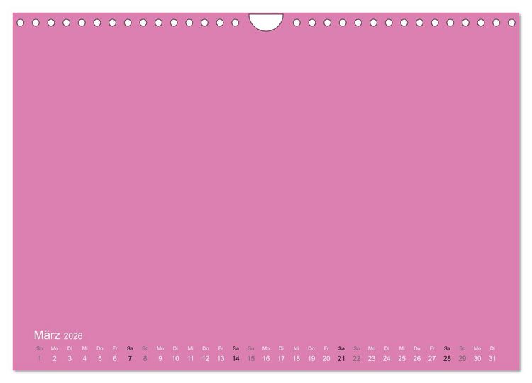 Produktbild: Bastelkalender - Pink (Wandkalender 2026 DIN A4 quer), CALVENDO Monatskalender