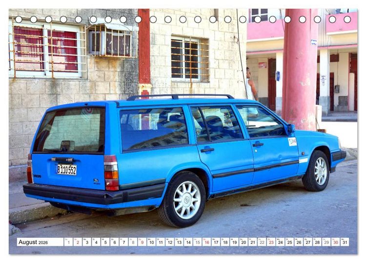 Produktbild: Alte Schweden - Schwedische Oldtimer in Kuba (Tischkalender 2026 DIN A5 quer), CALVENDO Monatskalender