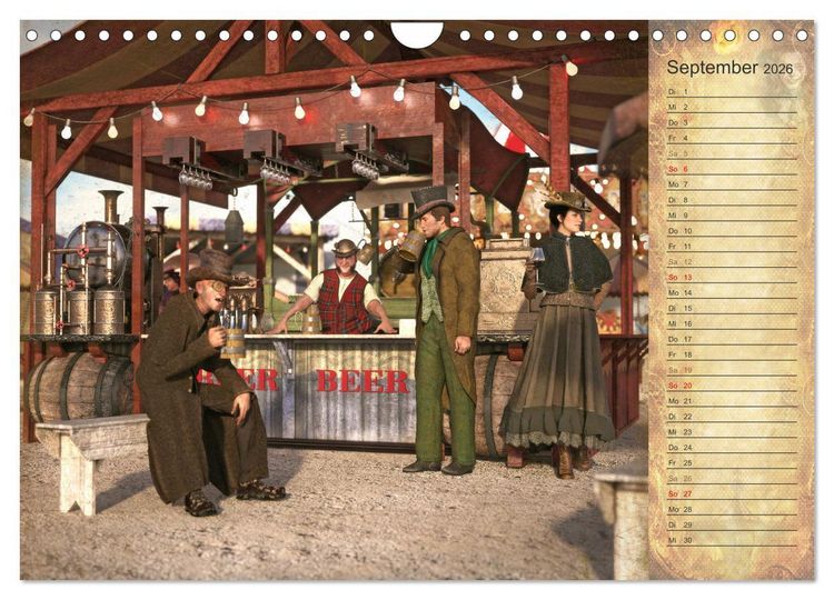 Produktbild: Steampunk Carnival (Wandkalender 2026 DIN A4 quer), CALVENDO Monatskalender
