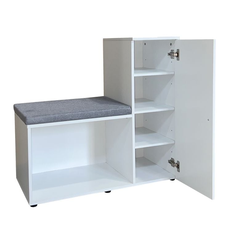 Produktbild: HTI-Living Schuhschrank mit Sitzbank Thekla Wei&szlig; Schuhschrank mit Sitzbank Thekla Wei&szlig;