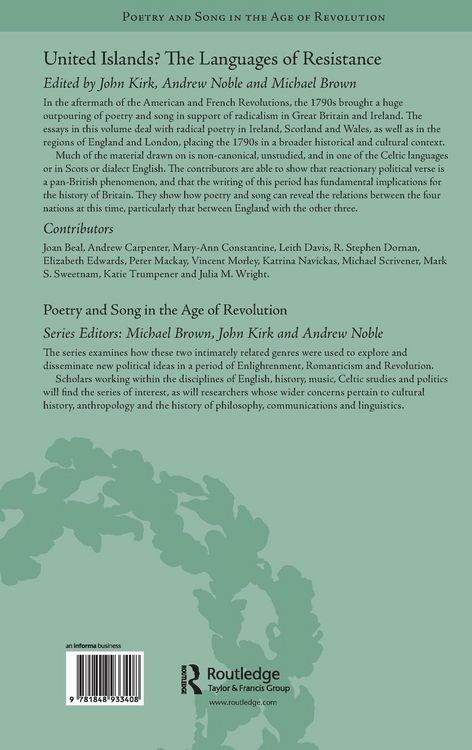Produktbild: United Islands? The Languages of Resistance