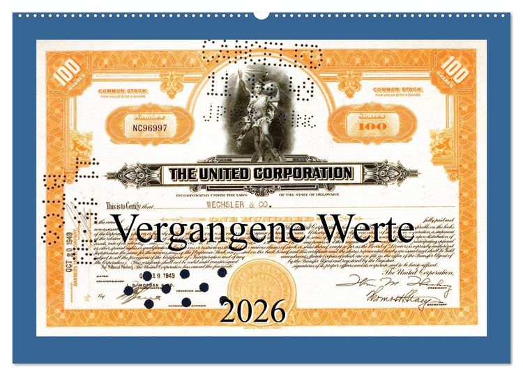 Produktbild: Vergangene Werte (Wandkalender 2026 DIN A2 quer), CALVENDO Monatskalender
