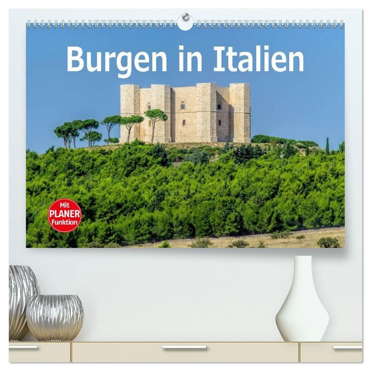 Produktbild: Burgen in Italien (hochwertiger Premium Wandkalender 2026 DIN A2 quer), Kunstdruck in Hochglanz