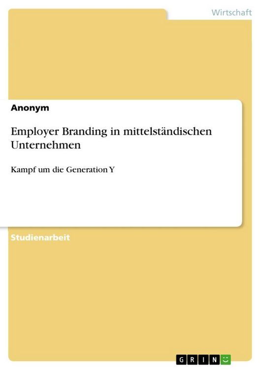 Produktbild: Employer Branding in mittelst&auml;ndischen Unternehmen