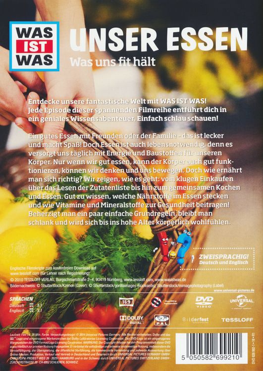 Produktbild: Was ist was DVD Unser Essen. Was uns fit h&auml;lt