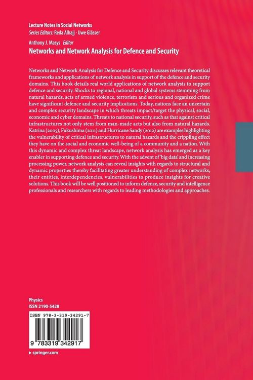 Produktbild: Networks and Network Analysis for Defence and Security