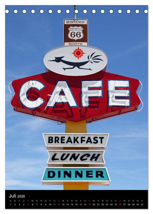 Produktbild: Route 66 (Tischkalender 2026 DIN A5 hoch), CALVENDO Monatskalender