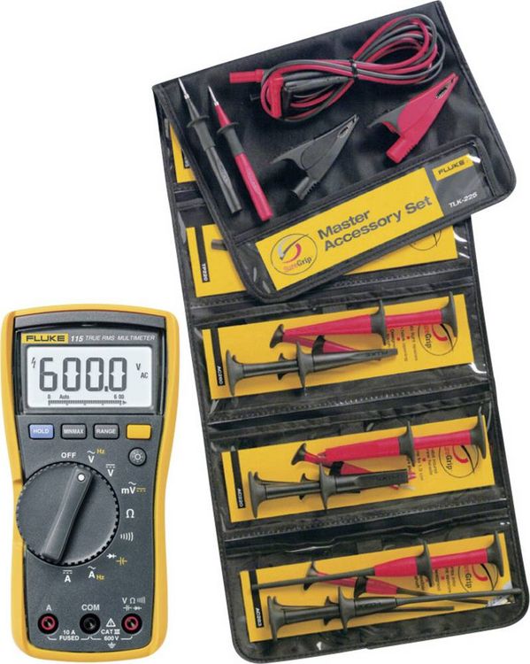 Produktbild: Fluke FLK115/TLK-225-1 Hand-Multimeter digital CAT III 600V Anzeige (Counts): 6000