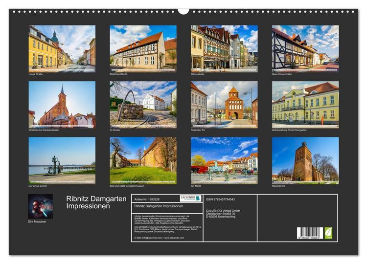 Produktbild: Ribnitz Damgarten Impressionen (Wandkalender 2026 DIN A2 quer), CALVENDO Monatskalender