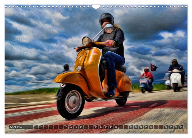 Produktbild: Low-angle shots of scooters (Wall Calendar 2026 DIN A3 landscape), CALVENDO 12 Month Wall Calendar