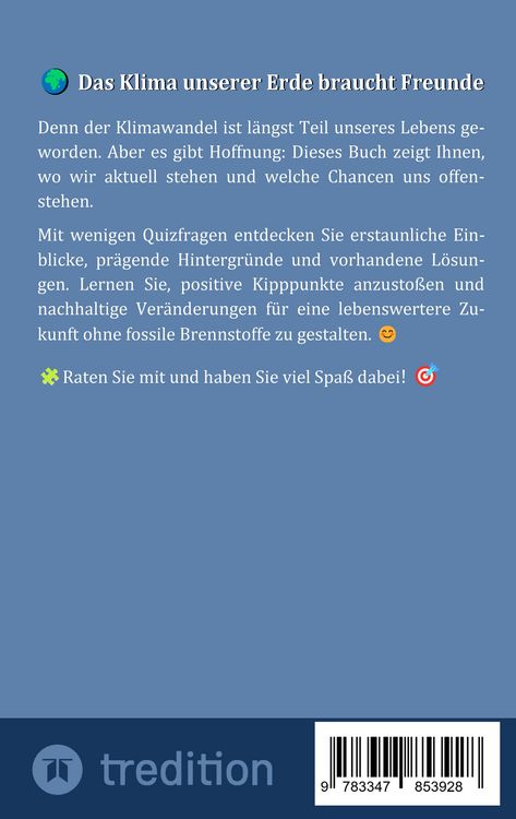 Produktbild: Fit f&uuml;r den Klimawandel - Das Quiz: Klimafragen und L&ouml;sungen zum Erraten f&uuml;r Jugendliche und Erwachsene mit und ohne Vorkenntnisse