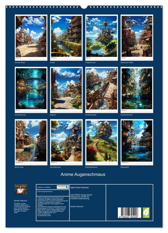 Produktbild: Anime Augenschmaus (hochwertiger Premium Wandkalender 2026 DIN A2 hoch), Kunstdruck in Hochglanz