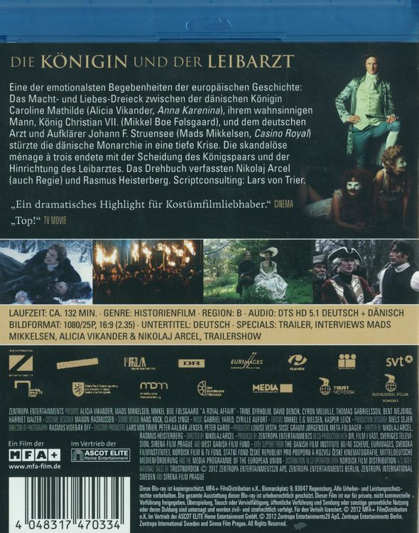 Produktbild: Die K&ouml;nigin und der Leibarzt